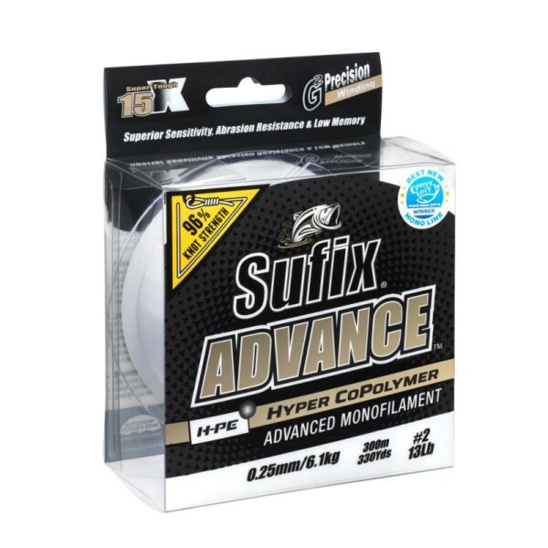 Sufix Advance Clear 300m 0,25mm 6,1kg